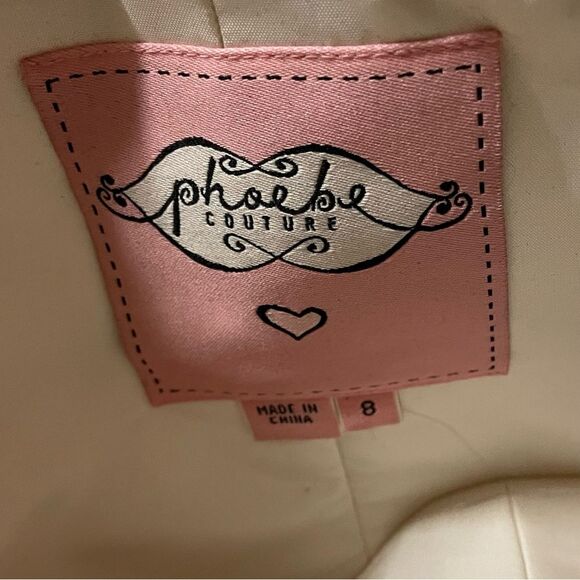 Phoebe Couture Bejeweled Tulle Overlay Strapless Formal Mini Dress NWT Size 8 - Picture 5 of 15